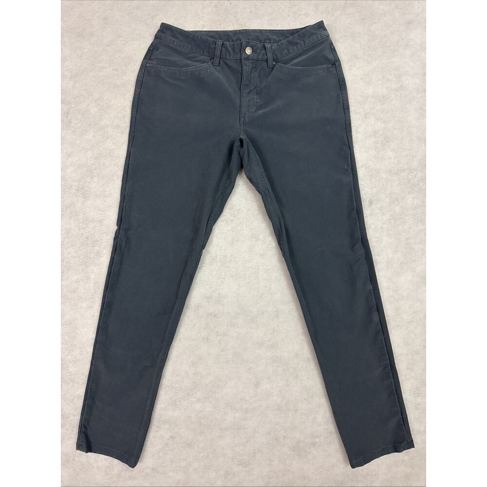 Lululemon ABC Pants Mens 32 Iron Blue Slim Fit Utilitech 5 Pocket LM5ABNS